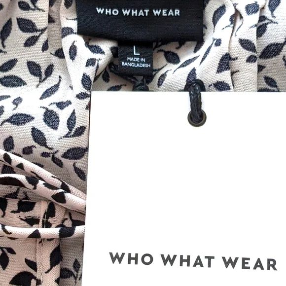 NWT Bubble Sleeve Smocked Midi Dress Who What Wear Large - Picture 7 of 7